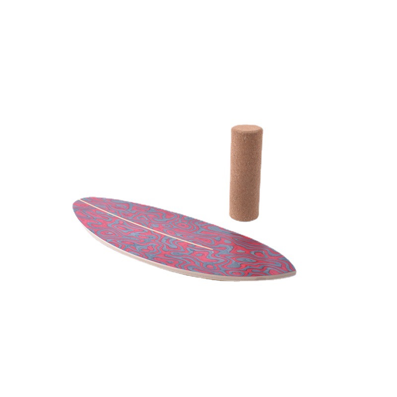 Yoga Fitness Gear - Holz-Balance-Trainer mit Rolle für Erwachsene, Yoga-Fitness-Board,