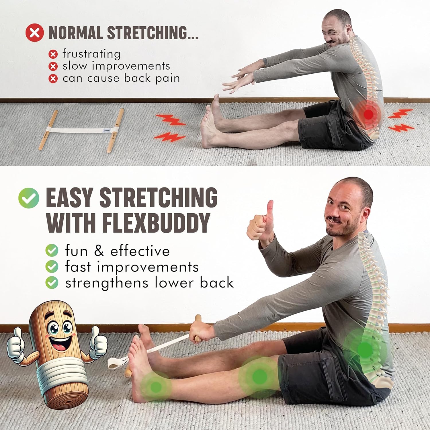 Hamstring-Stretcher, Verstellb – Fitness Yoga & Kickfit Bewertung und Preis