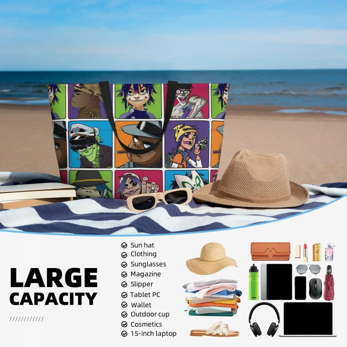 Music Band Gorillaz Strandtasc – Yoga Fitness Music Bewertung und Preis